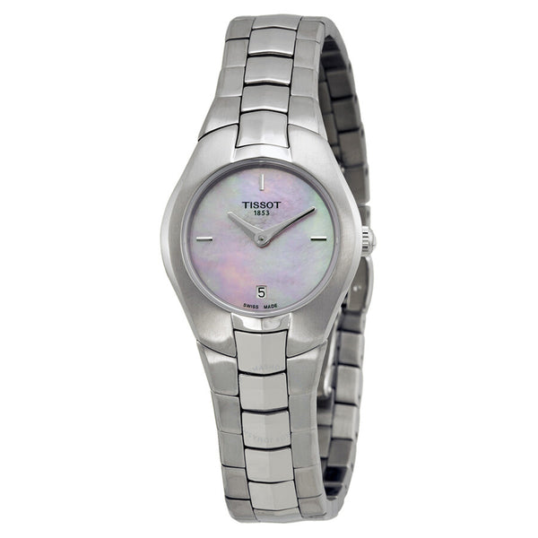 Tissot T-Round Pink Mother of Pearl Dial Ladies Watch T0960091115100 - The Watches Men & Co