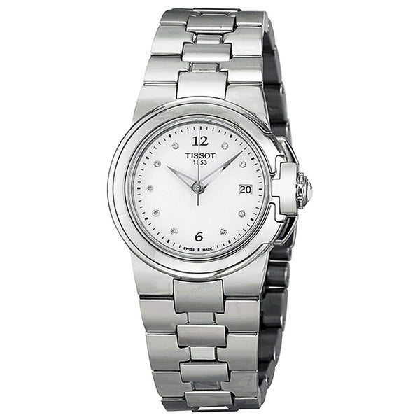Tissot T-Sport White Dial Diamond Markers Ladies Watch T0802101101600 - The Watches Men & Co