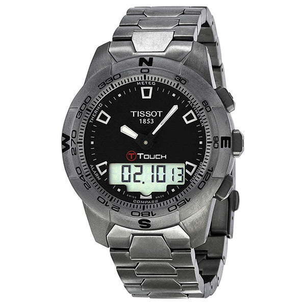 Tissot T-Touch II Black Dial Titanium Men's Watch T047.420.44.051.00 - The Watches Men & Co