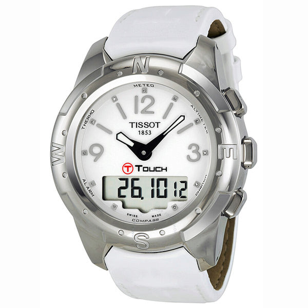 Tissot T-Touch II Multi-Function White Dial Titanium Watch T0472204601600 - The Watches Men & Co