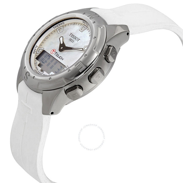 Tissot T-Touch II White Mother of Pearl Dial Ladies Watch T047.220.47.111.00 - The Watches Men & Co #2