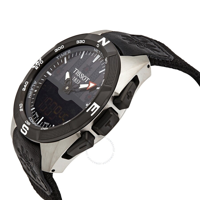 Tissot T-Touch Perpetual Alarm World Time Chronograph Quartz Analog-Digital Black Dial Watch T091.420.46.051.02 - The Watches Men & Co #2