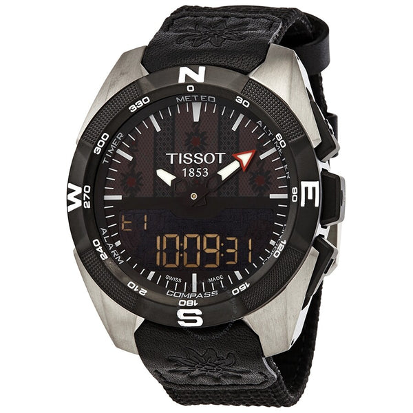 Tissot T-Touch Perpetual Alarm World Time Chronograph Quartz Analog-Digital Black Dial Watch T091.420.46.051.02 - The Watches Men & Co