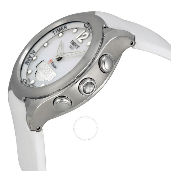 Tissot T-Touch Solar White Dial White Rubber Ladies Watch T0752201701700 - The Watches Men & Co #2