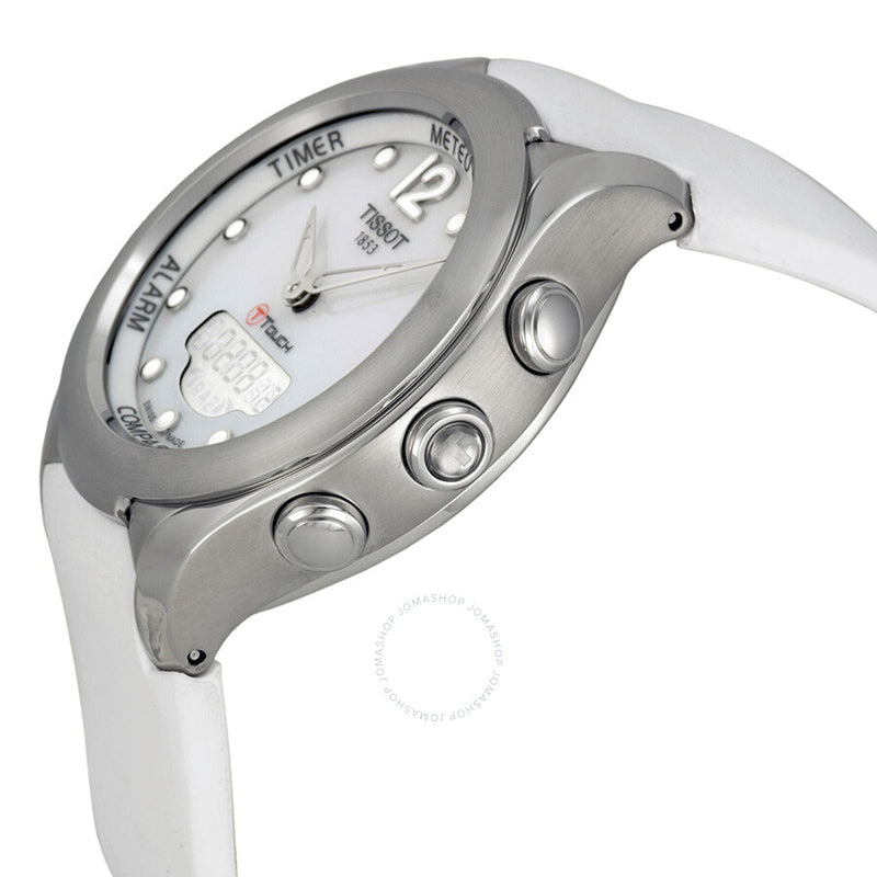 Tissot T-Touch Solar White Dial White Rubber Ladies Watch T0752201701700 - The Watches Men & Co #2