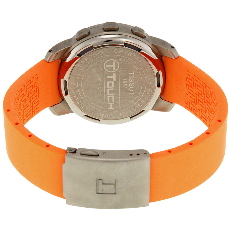 Tissot T-Touch Titanium Analog/Digital Multifunction Orange Rubber Men's Watch  T33.7.598.59 - The Watches Men & Co #3