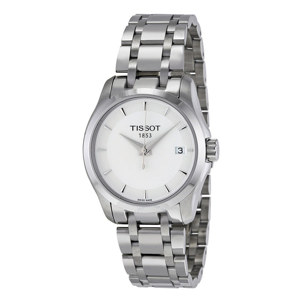 Tissot T-Trend Couturier White Dial Ladies Watch T0352101101100 - The Watches Men & Co