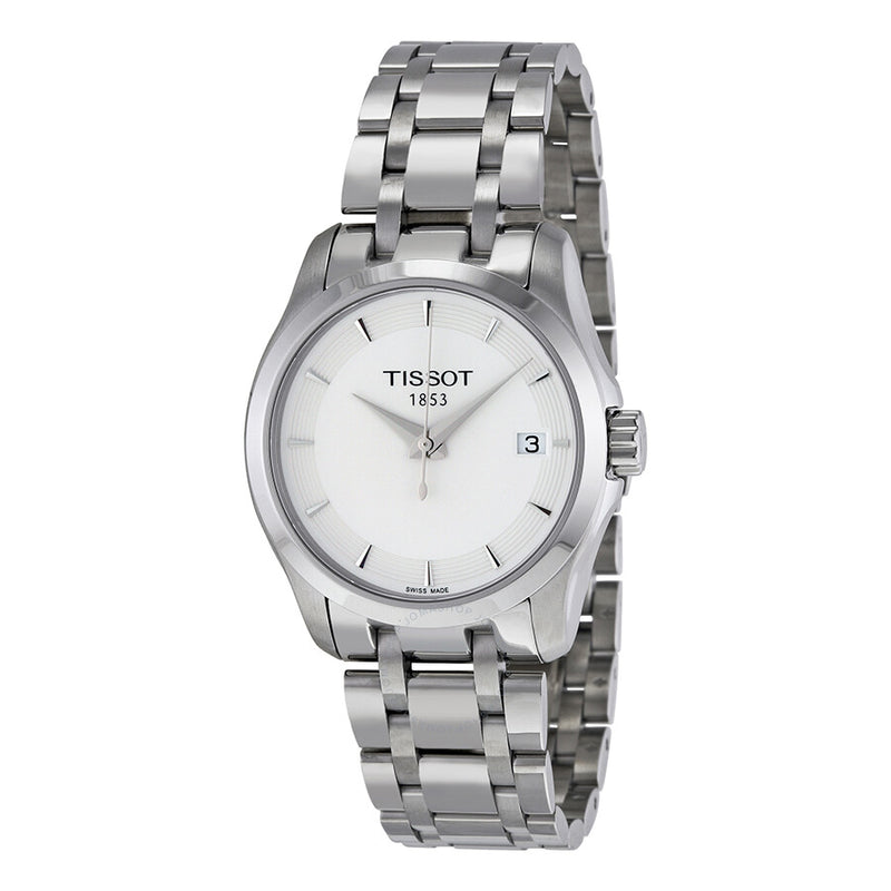 Tissot T-Trend Couturier White Dial Ladies Watch T0352101101100 - The Watches Men & Co