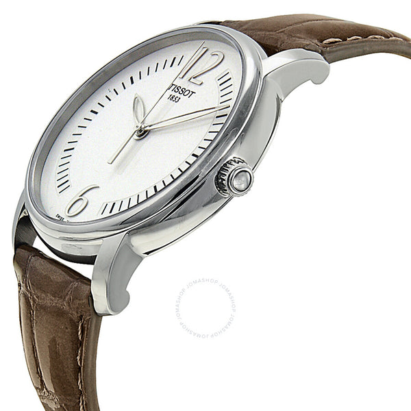 Tissot T-Trend Lady Round Silver Dial Beige Leather Ladies Watch T0522101603701 - The Watches Men & Co #2