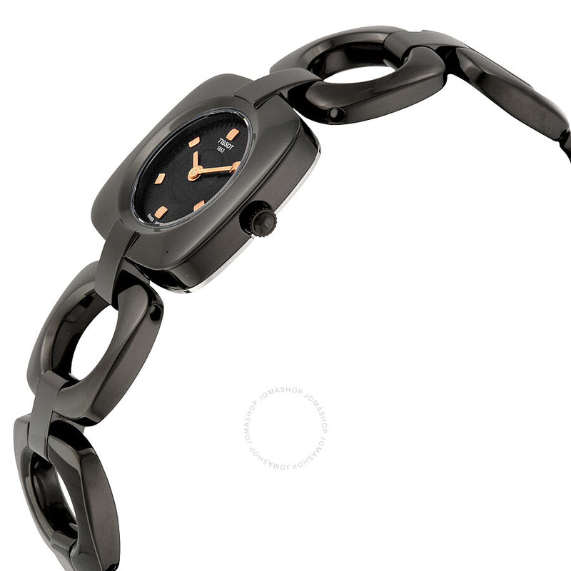 Tissot T-Trend Odaci-T Black Dial Black PVD Ladies Watch T0201091105100 - The Watches Men & Co #2