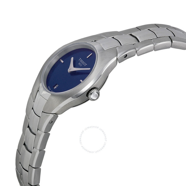 Tissot T Trend T Round Blue Dial Ladies Watch T0960091113100 - The Watches Men & Co #2