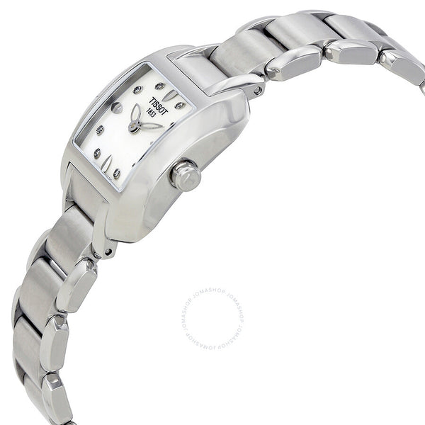 Tissot T-Trend T-Wave Mother of Pearl Diamond Ladies Watch T02.1.285.74 - The Watches Men & Co #2