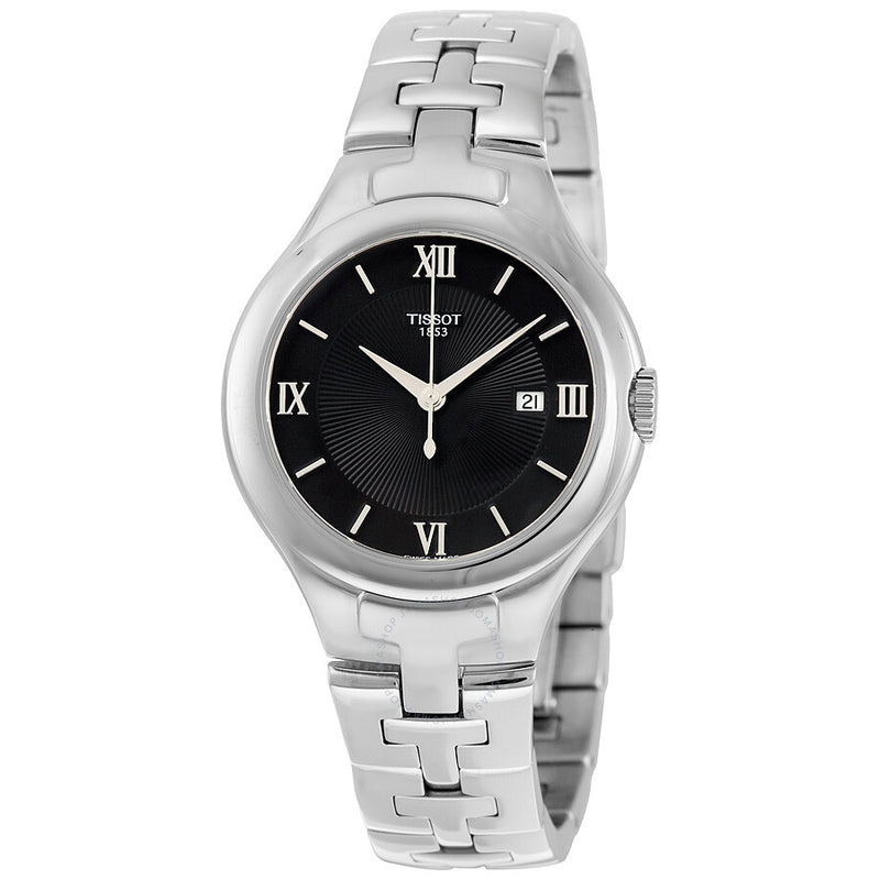 Tissot T-Trend T12 Black Dial Stainless Steel Ladies Watch T0822101105800 - The Watches Men & Co