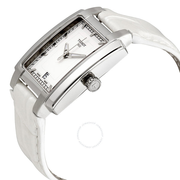 Tissot T-Trend TXL White Dial White Leather Ladies Watch T0613101603100 - The Watches Men & Co #2