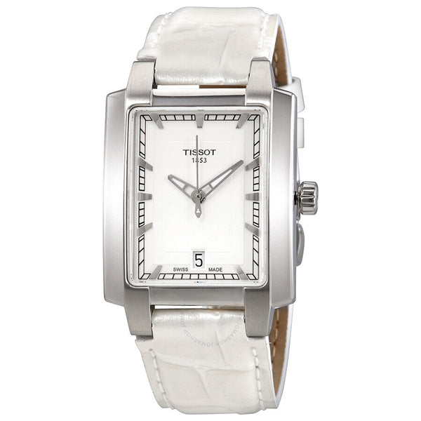 Tissot T-Trend TXL White Dial White Leather Ladies Watch T0613101603100 - The Watches Men & Co