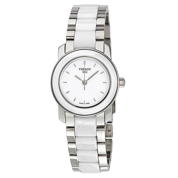 Tissot T-Trend White Ceramic Ladies Watch T0642102201100 - The Watches Men & Co