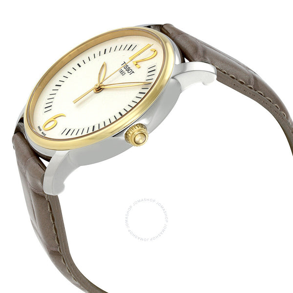 Tissot T-Trend White Dial Gray Leather Ladies Watch T052.210.26.037.00 - The Watches Men & Co #2