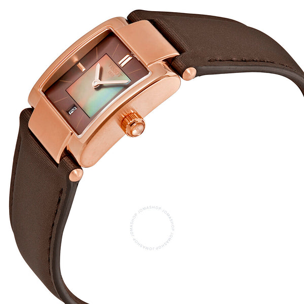 Tissot T02 Brown Mother of Pearl Dial Ladies Watch T090.310.37.381.00 - The Watches Men & Co #2