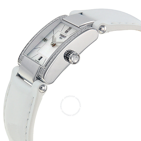 Tissot T2 Mother of Pearl Dial White Leather Ladies Watch T0903106611600 - The Watches Men & Co #2