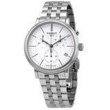 Tissot T-Classic Carson Premium Chronograph Quartz White Dial Watch T122.417.11.011.00 - The Watches Men & Co