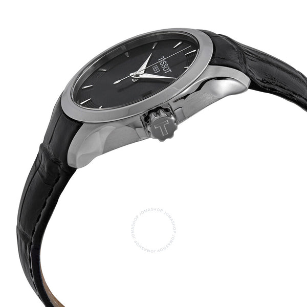 Tissot T-Classic Couturier Quartz Black Dial Ladies Watch T035.210.16.051.01 - The Watches Men & Co #2