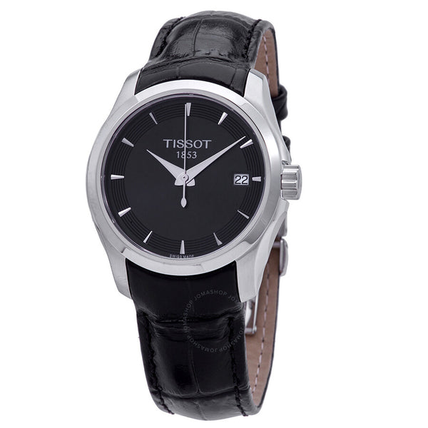Tissot T-Classic Couturier Quartz Black Dial Ladies Watch T035.210.16.051.01 - The Watches Men & Co
