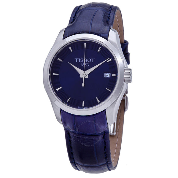 Tissot T-Classic Couturier Quartz Blue Dial Ladies Watch T035.210.16.041.00 - The Watches Men & Co