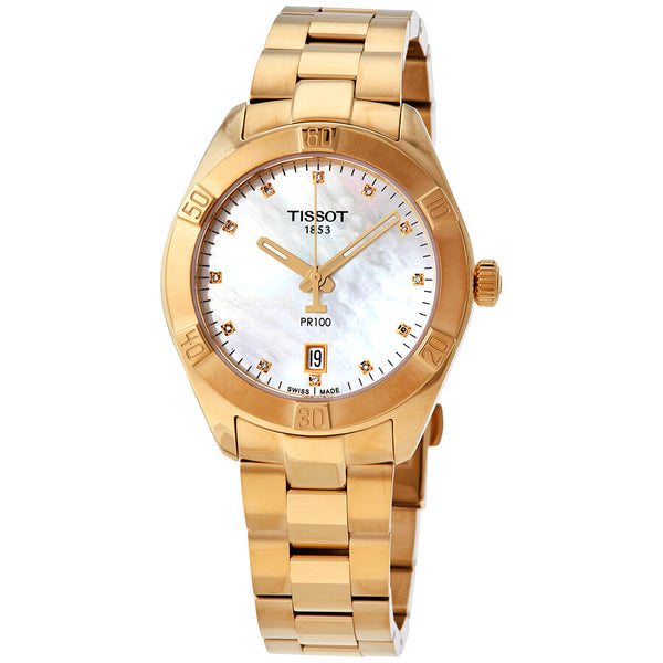 Tissot T-Classic PR100 Quartz Diamond Ladies Watch T101.910.33.116.01 - The Watches Men & Co