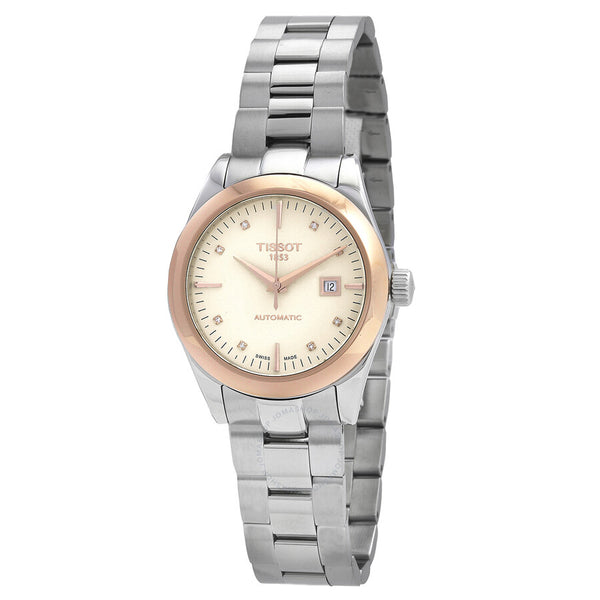 Tissot T-Gold Automatic Diamond Ladies Watch T930.007.41.266.00 - The Watches Men & Co