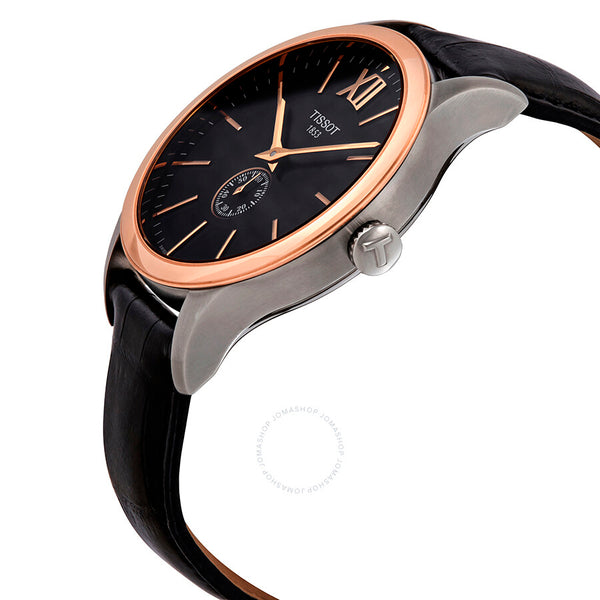 Tissot T-Gold Classic Black Dial Automatic Men's Leather Watch T912.428.46.058.00 - The Watches Men & Co #2