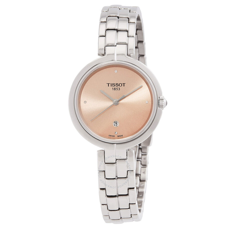 Tissot T-Lady Quartz Diamond Pink Dial Ladies Watch T0942101133600 - The Watches Men & Co