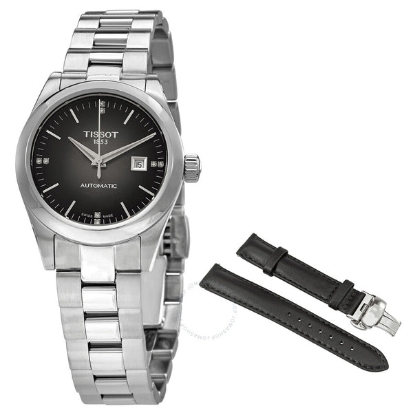 Tissot T-My Lady Automatic Diamond Anthracite Dial Ladies Watch T132.007.11.066.00 - The Watches Men & Co