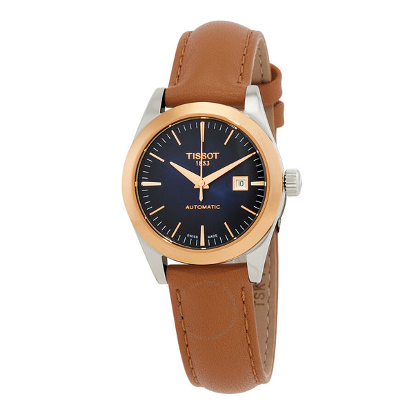 Tissot T-My Lady Automatic Smoked Blue Dial Watch T930.007.46.041.00 - The Watches Men & Co