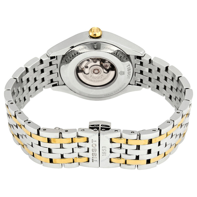 Tissot T-One Automatic Silver Dial Two-tone Ladies Watch T038.207.22.037.00 - The Watches Men & Co #3