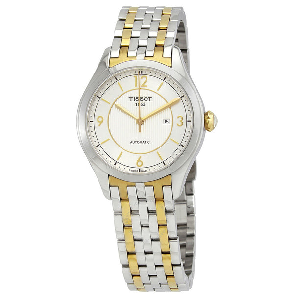 Tissot T-One Automatic Silver Dial Two-tone Ladies Watch T038.207.22.037.00 - The Watches Men & Co