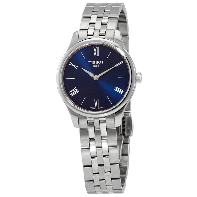 Tissot Tradition 5.5 Quartz Blue Dial Ladies Watch T063.209.11.048.00 - The Watches Men & Co