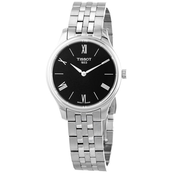 Tissot Tradition 5.5 Quartz Black Dial Ladies Watch T063.209.11.058.00 - The Watches Men & Co