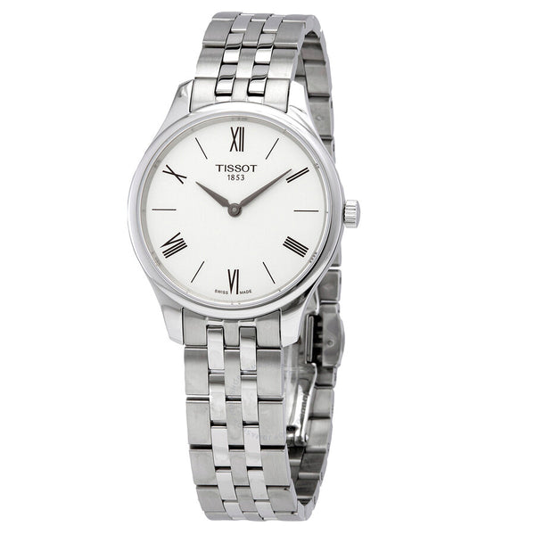 Tissot Tradition 5.5 Quartz Silver Dial Ladies Watch T063.209.11.038.00 - The Watches Men & Co