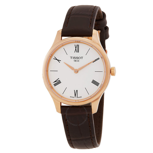 Tissot Tradition 5.5 Quartz White Dial Ladies Watch T063.209.36.038.00 - The Watches Men & Co