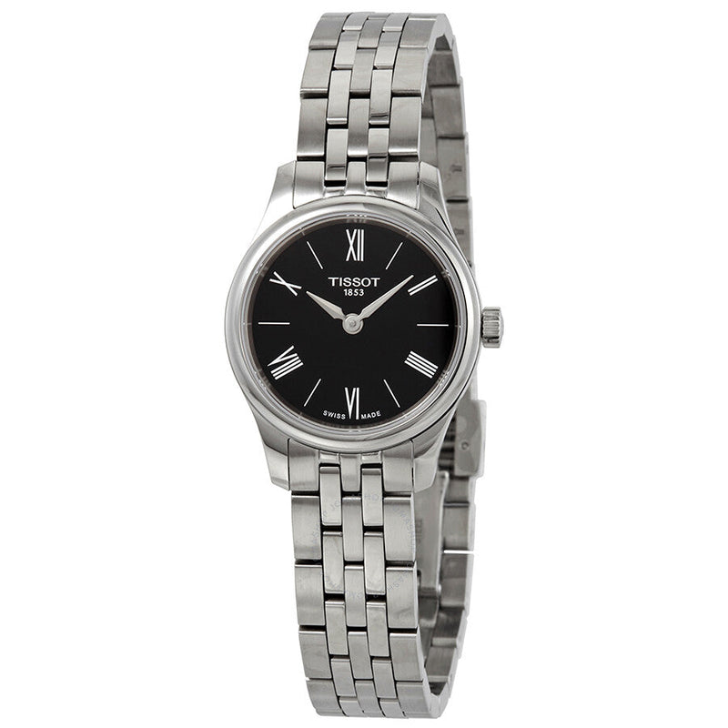 Tissot Tradition Black Dial Stainless Steel Ladies Watch T063.009.11.058.00 - The Watches Men & Co