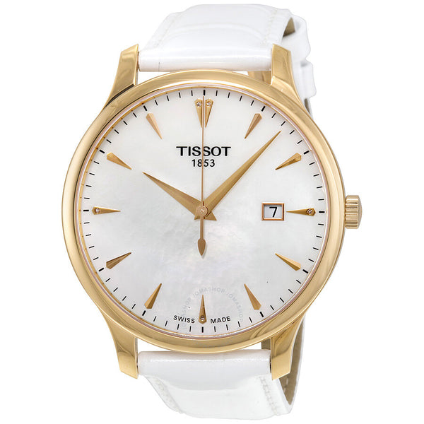 Tissot Tradition Mother of Pearl Dial Ladies 42mm Watch T063.610.36.116.01 - The Watches Men & Co