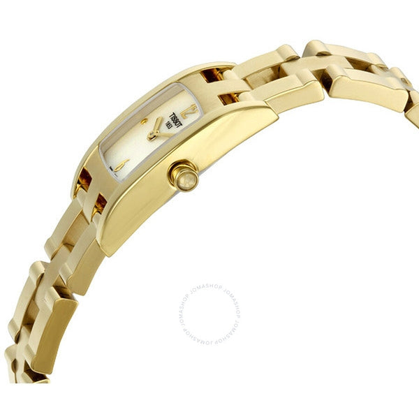 Tissot Trend T3 Mother of Pearl Dial Gold Tone Ladies Watch T042.109.33.117.00 - The Watches Men & Co #2