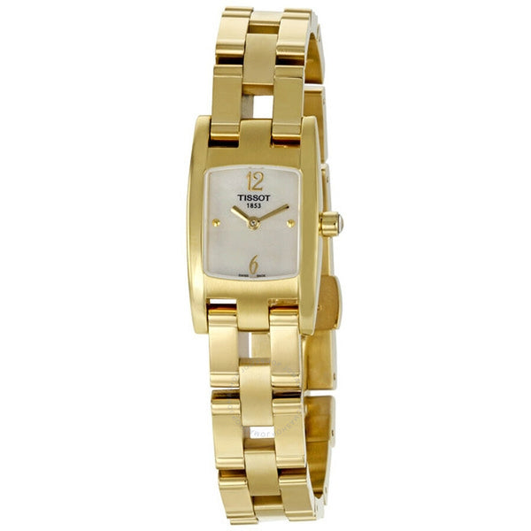 Tissot Trend T3 Mother of Pearl Dial Gold Tone Ladies Watch T042.109.33.117.00 - The Watches Men & Co