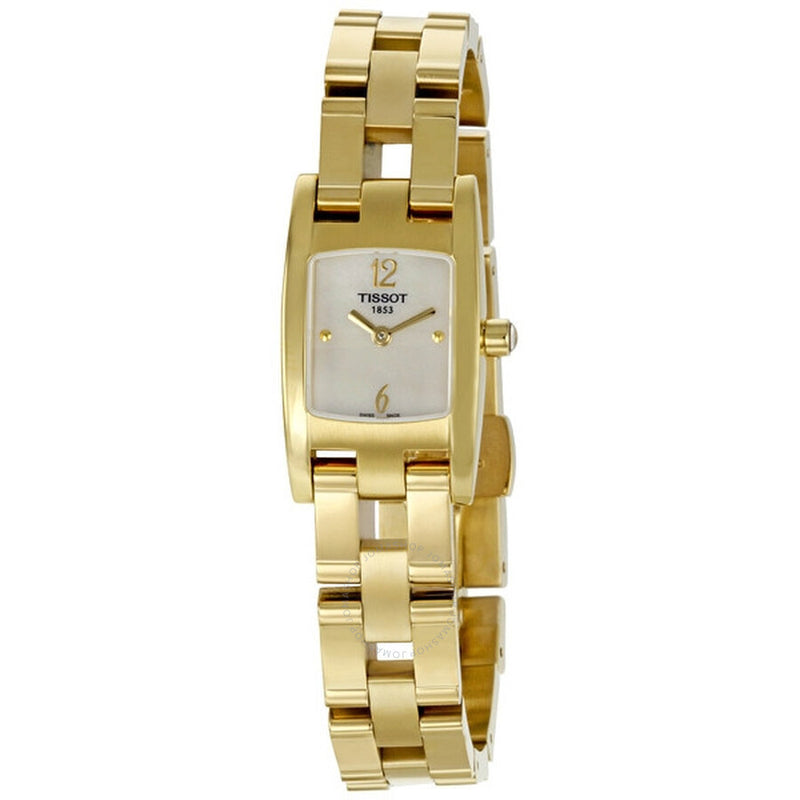 Tissot Trend T3 Mother of Pearl Dial Gold Tone Ladies Watch T042.109.33.117.00 - The Watches Men & Co