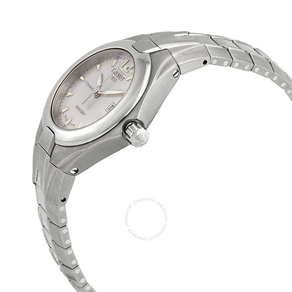 Tissot T-Sport Quartz Silver Dial Titanium Ladies Watch T65.7.381.31 - The Watches Men & Co #2