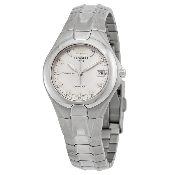 Tissot T-Sport Quartz Silver Dial Titanium Ladies Watch T65.7.381.31 - The Watches Men & Co