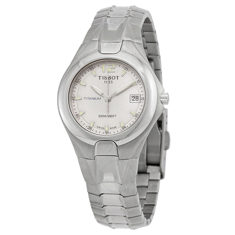 Tissot T-Sport Quartz Silver Dial Titanium Ladies Watch T65.7.381.31 - The Watches Men & Co