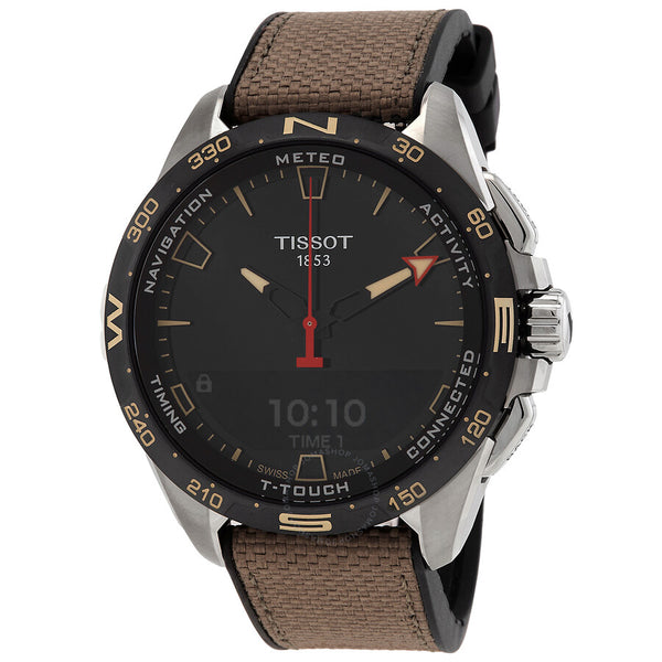 Tissot T-Touch Connect Solar Perpetual Alarm Chronograph GMT Quartz Analog-Digital Black Dial Men's Watch T121.420.47.051.07 - The Watches Men & Co