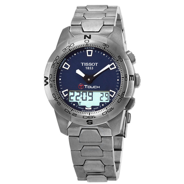 Tissot T-Touch II Perpetual Alarm World Time Chronograph Quartz Analog-Digital Men's Watch T047.420.44.041.00 - The Watches Men & Co