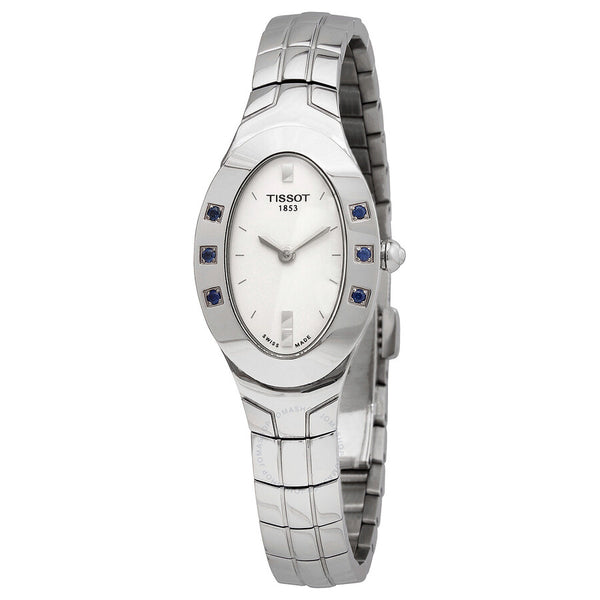 Tissot T-Trend Oval-T Sapphire Steel Ladies Watch T47.1.585.31 - The Watches Men & Co